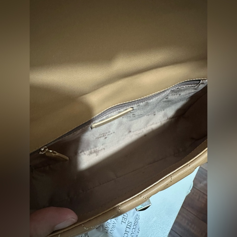 Kate Spade Tan and Gold Quilted Shoulder Bag - Picture 7 of 8